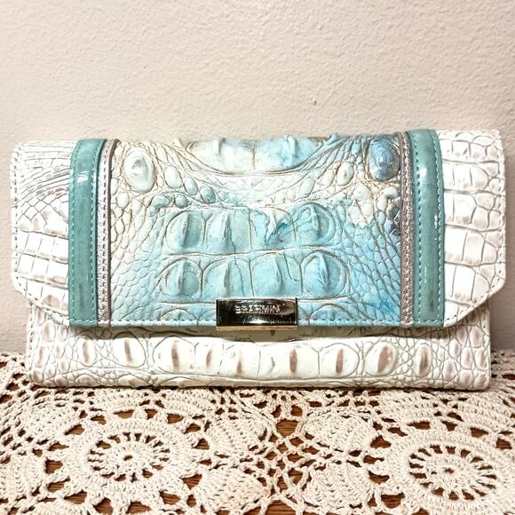 NWOT BRAHMIN SERENDIPITY TRI-COLOR CHECKBOOK WALLET - Picture 1 of 5